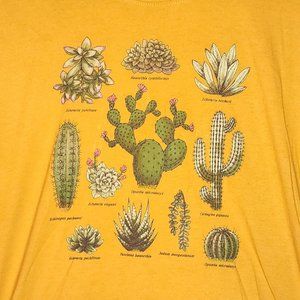 Yellow cactus graphic tee